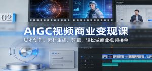 AIGC视频商业变现课：脚本创作、素材生成、剪辑，轻松做商业视频接单-木子聊项目