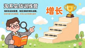 淘系实战训练营,制定清晰的增长战略,突破流量与利润瓶颈,实现企业的规模化盈利-木子聊项目