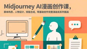 Midjourney AI漫画创作课，脚本构思、人物设计、排版合成，零基础创作完整漫画或系列插画-木子聊项目