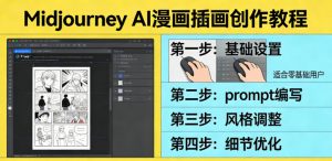 利用Midjourney AI人工智能轻松创作漫画插画教程，零基础创作完整漫画插画-木子聊项目