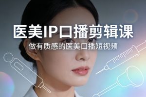 医美IP口播剪辑课，做有质感的医美口播短视频-木子聊项目