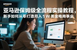 亚马逊保姆级全流程实操教程，新手如何从零打造月入1W美金电商事业-木子聊项目