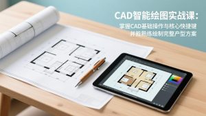 CAD智能绘图实战课：掌握CAD基础操作与核心快捷键，并能熟练绘制完整户型方案-木子聊项目
