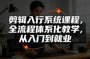 剪辑入行系统课程，全流程体系化教学，从入门到就业-木子聊项目