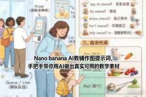 Nano banana AI教辅作图提示词，手把手带你用AI做出真实可用的教学素材-木子聊项目