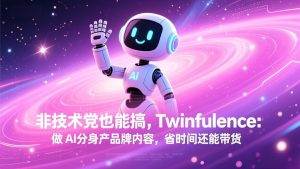 非技术党也能搞!Twinfluence:做 AI 分身产品牌内容,省时间还能带货-木子聊项目