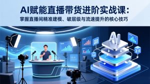 AI赋能直播带货进阶实战课：掌握直播间精准建模、破层级与流速提升的核心技巧-木子聊项目