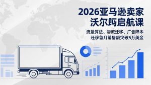 2026亚马逊卖家沃尔玛启航课，流量算法、物流迁移、广告降本，迁移首月销售额突破5万美金-木子聊项目