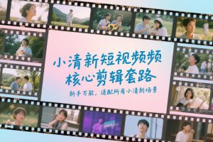 小清新短视频核心剪辑套路，新手万能，适配所有小清新场景-木子聊项目