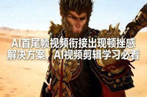 AI首尾帧视频衔接出现顿挫感解决方案，AI视频剪辑学习必看-木子聊项目