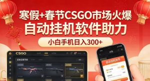 寒假+春节CSGO市场火爆,配合游戏自动挂机软件,小白只用一台手机也可日入300+-木子聊项目