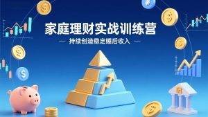 家庭理财实战训练营:从0到1建体系,三阶进阶层层递进,助你持续创造稳定睡后收入-木子聊项目