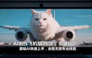 AI制作飞机猫特效,零基础AI快速上手,全程无需专业技能-木子聊项目