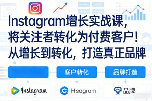 Instagram增长实战课,将关注者转化为付费客户!从增长到转化,打造真正品牌(双语字幕)-木子聊项目