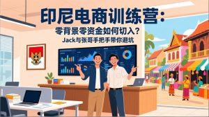 印尼电商训练营：零背景零资金如何切入？Jack与张哥手把手带你避坑-木子聊项目