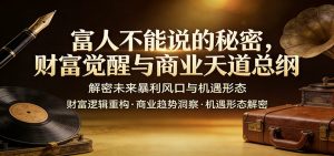 富人不能说的秘密，财富觉醒与商业天道总纲，解密未来暴利风口与机遇形态-木子聊项目