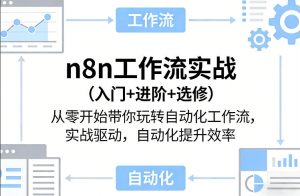 n8n工作流实战(入门+进阶+选修)从零开始带你玩转自动化工作流,实战驱动,自动化提升效率-木子聊项目