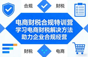 电商财税合规特训营，学习电商财税解决方法，助力企业合规经营-木子聊项目