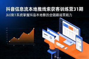 抖音信息流本地推线索获客训练营31期,从0到1系统掌握抖音本地推的全链路运营能力-木子聊项目