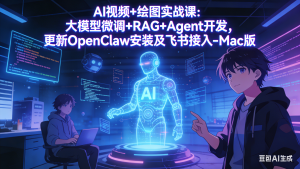 AI视频+绘图实战课：大模型微调+RAG+Agent开发，更新OpenClaw安装及飞书接入-Mac版-木子聊项目
