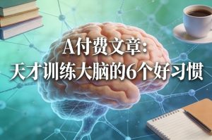 付费文章：天才训练大脑的6个好习惯-木子聊项目