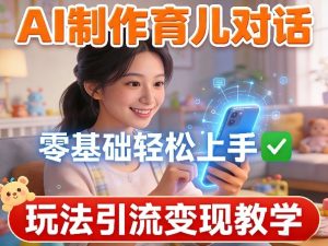AI制作育儿对话，零基础轻松上手，玩法引流变现教学-木子聊项目