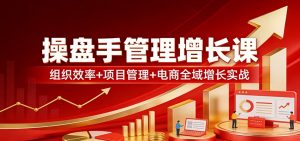 操盘手管理增长课：组织效率+项目管理+电商全域增长实战-木子聊项目