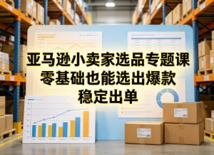 亚马逊小卖家选品专题课,零基础也能选出爆款,稳定出单-木子聊项目