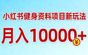 小红书健身资料项目最新玩法,月入10000+,收益潜力可以无限放大-木子聊项目
