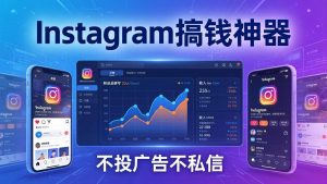 Instagram搞钱神器:月涨6万粉+月入5万刀,不投广告不私信,靠算法+低价产品-木子聊项目