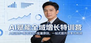 AI赋能全域增长特训营：人机协作+账号定位+批量原创，一站式提升效率与利润-木子聊项目