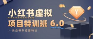 小红书虚拟项目特训课8.0,帮你从0到1打造稳定盈利的店铺,抓住流量红利(更新3月)-木子聊项目