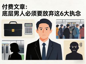付费文章：底层男人必须要放弃这6大执念-木子聊项目