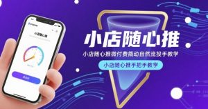 小店随心推微付费撬动自然流投手教学，小店随心推手把手教学(更新26年)-木子聊项目