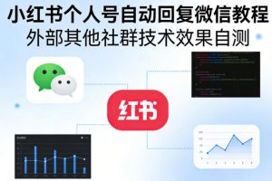 小红书个人号自动回复微信教程，外部其他社群技术，效果自测-木子聊项目