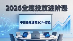 2026全域投放进阶课:杭州线下3天实战,千川投放细节SOP+复盘,撬动自然流量-木子聊项目