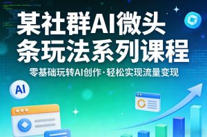 某社群的AI微头条玩法系列课程,零基础玩转AI创作,轻松实现流量变现-木子聊项目