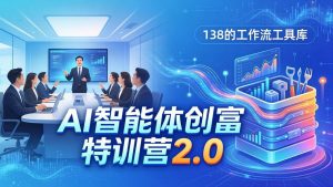 AI智能体创富训练营2.0:3天闭门直播+视频课+工具库,从0到1搭建智能体附138个工作流-木子聊项目