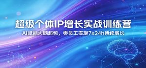 超级个体IP增长实战训练营:AI赋能大脑超频,零员工实现7x24h持续增长(更新)-木子聊项目