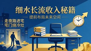 某付费文章:细水长流收入秘籍:走夜路进宅门烧冷灶,提前布局未来空间-木子聊项目
