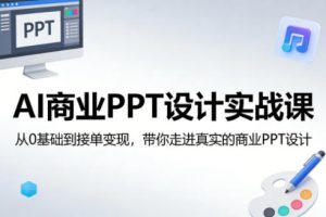 AI商业PPT设计实战课,从0基础到接单变现,带你走进真实的商业PPT设计-木子聊项目