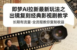 即梦AI拉新最新玩法之出镜复刻经典影视剧教学,长期有流量,全流程教你复制收益-木子聊项目