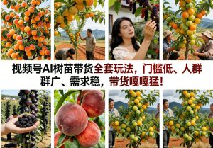 视频号AI树苗带货全套玩法,门槛低、人群广、需求稳,带货嘎嘎猛!(更新0401)-木子聊项目