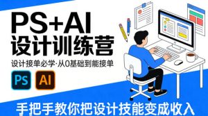 设计接单必学,PS+AI设计训练营,从0基础到能接单,手把手教你把设计技能变成收入-木子聊项目