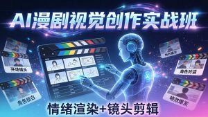 AI漫剧视觉导演思维实战班,从脚本到成片全掌握,分镜设计情绪渲染一站学会-木子聊项目