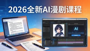 2026全新AI漫剧课程:覆盖创作全链路,教你写作分镜剪辑配音一站式打造漫剧作品-木子聊项目