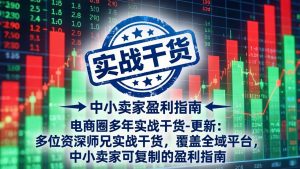 电商圈多年实战干货-更新4月:多位资深师兄实战干货,覆盖全域平台,中小卖家可复制的盈利指南-木子聊项目