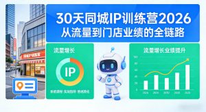 30天同城IP训练营2026年，从流量到门店业绩的全链路-木子聊项目