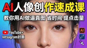 YouTube+Instagram封面没人点?AI人像创作速成课,教你用AI做逼真图,省时间还能提点击量!-木子聊项目