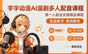 字字动漫AI漫剧多人配音课程,实战教学,案例解析-木子聊项目